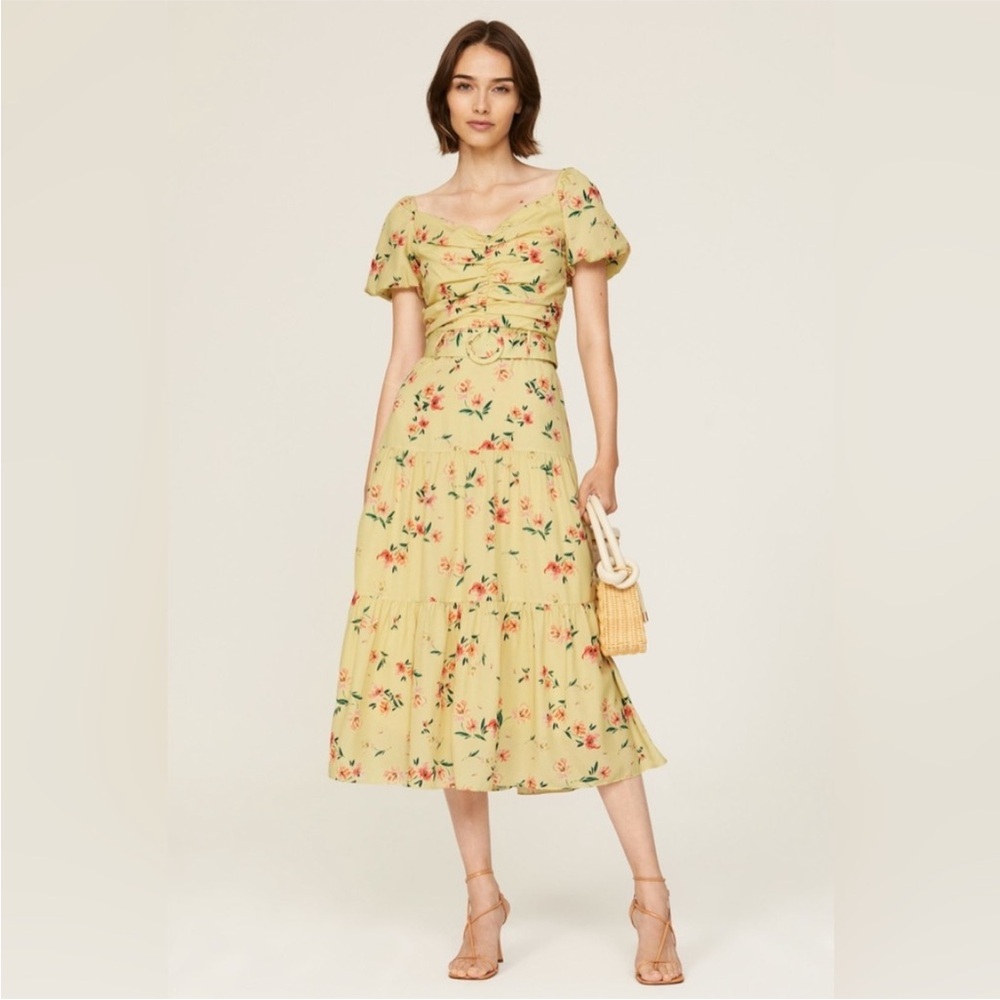 Paloma Blue Evie Midi Maxi Sweetheart Neckline
Dress Yellow Floral Size Small